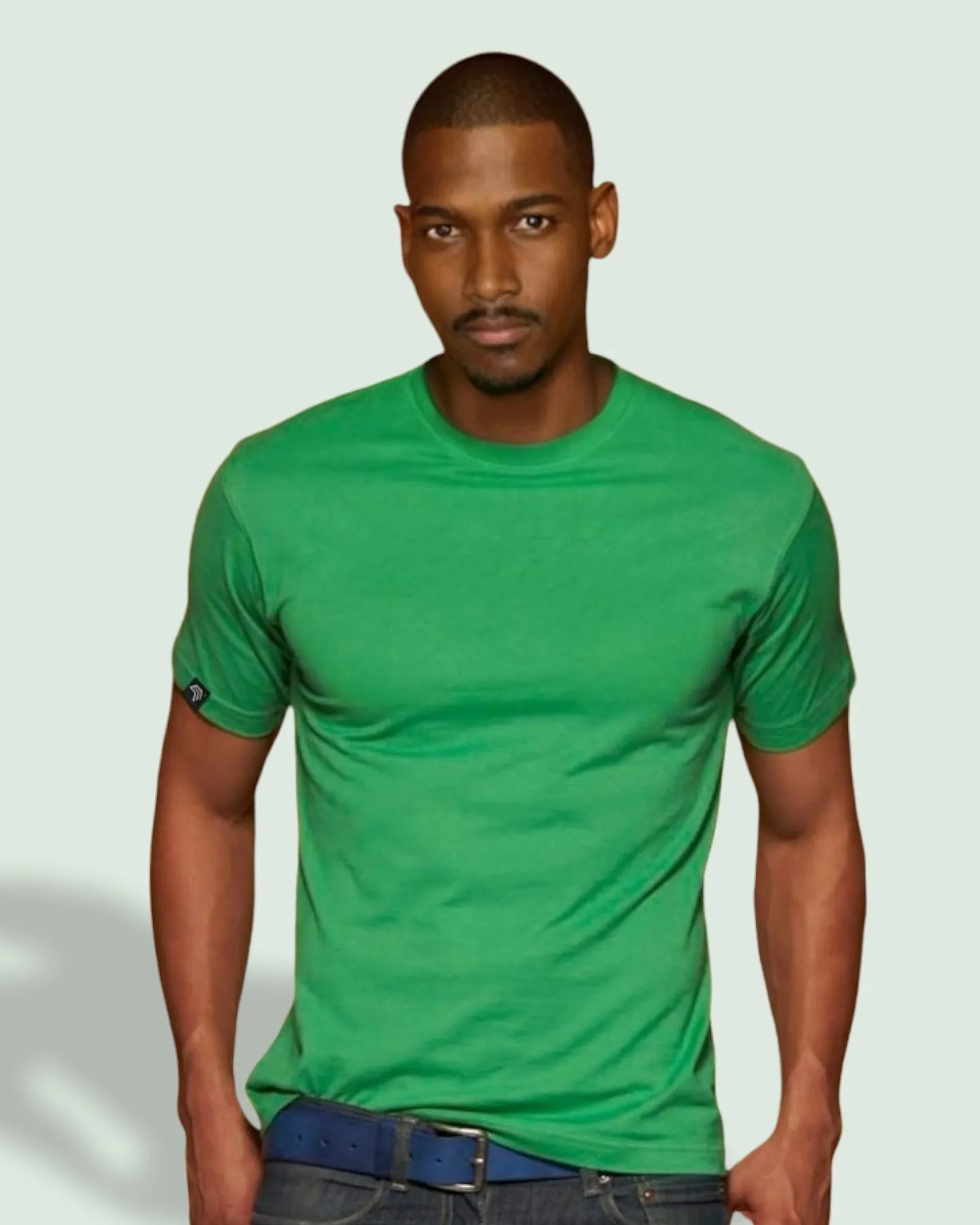 JAN 0002 ― Herren Heavy Komfort T-Shirt - Blau Mint Grün