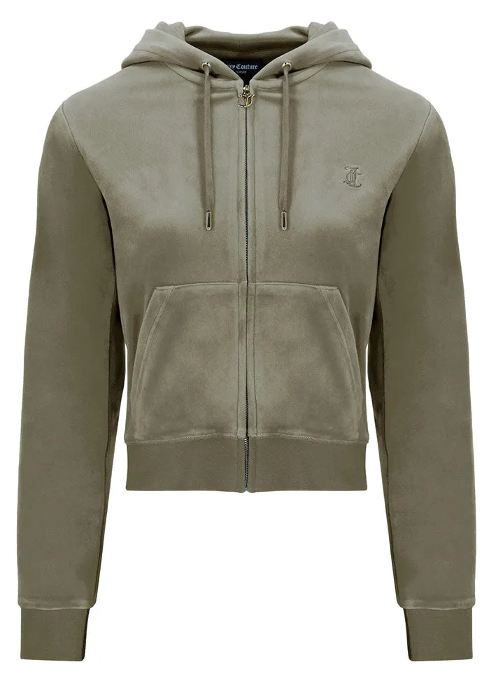 Juicy Couture Robertson Classic Velour Hoodie - gold vetiver