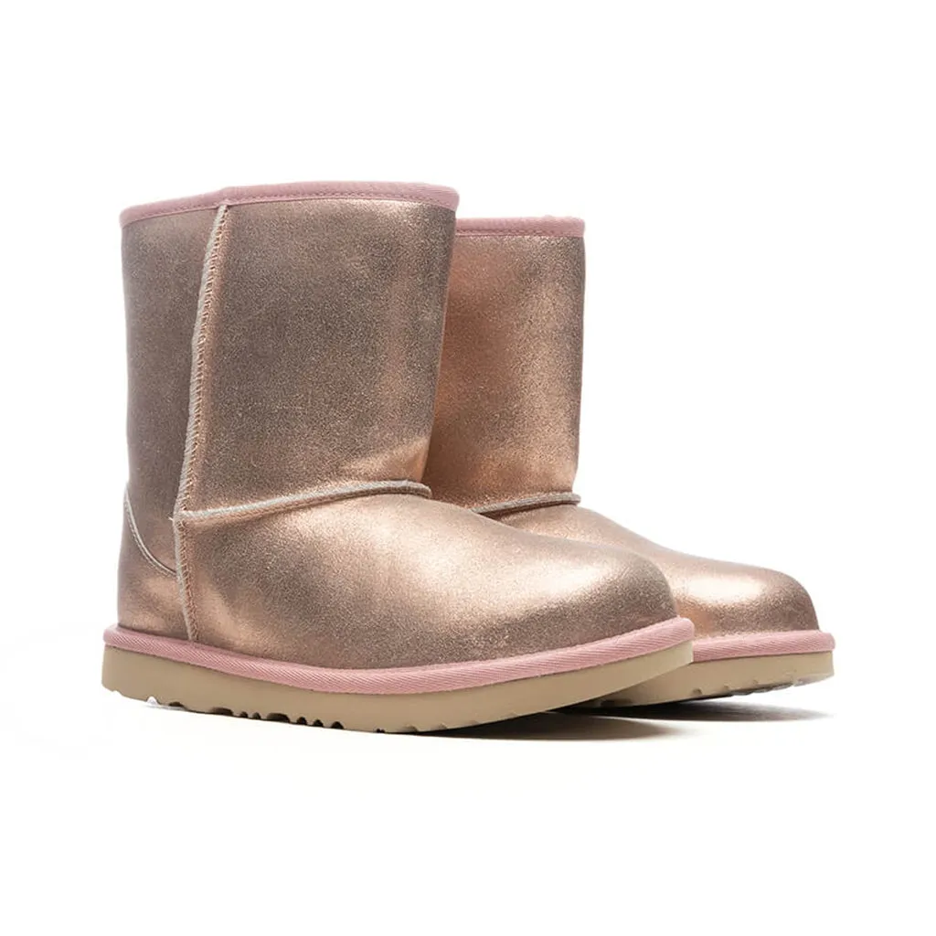 Kids Classic II Boot Metallic Glitter - Rose Gold