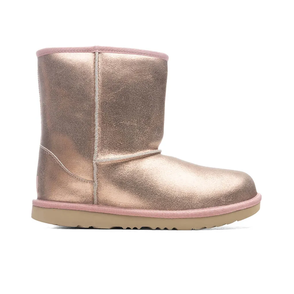 Kids Classic II Boot Metallic Glitter - Rose Gold