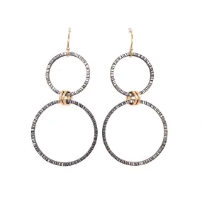 Large Lined Harmony Hoops Earrings (E1768)