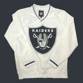 Las Vegas Raiders Windbreaker with 2 Pockets - White