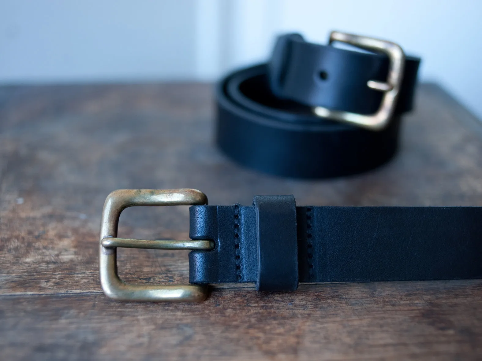 LEATHER BELT - BLACK