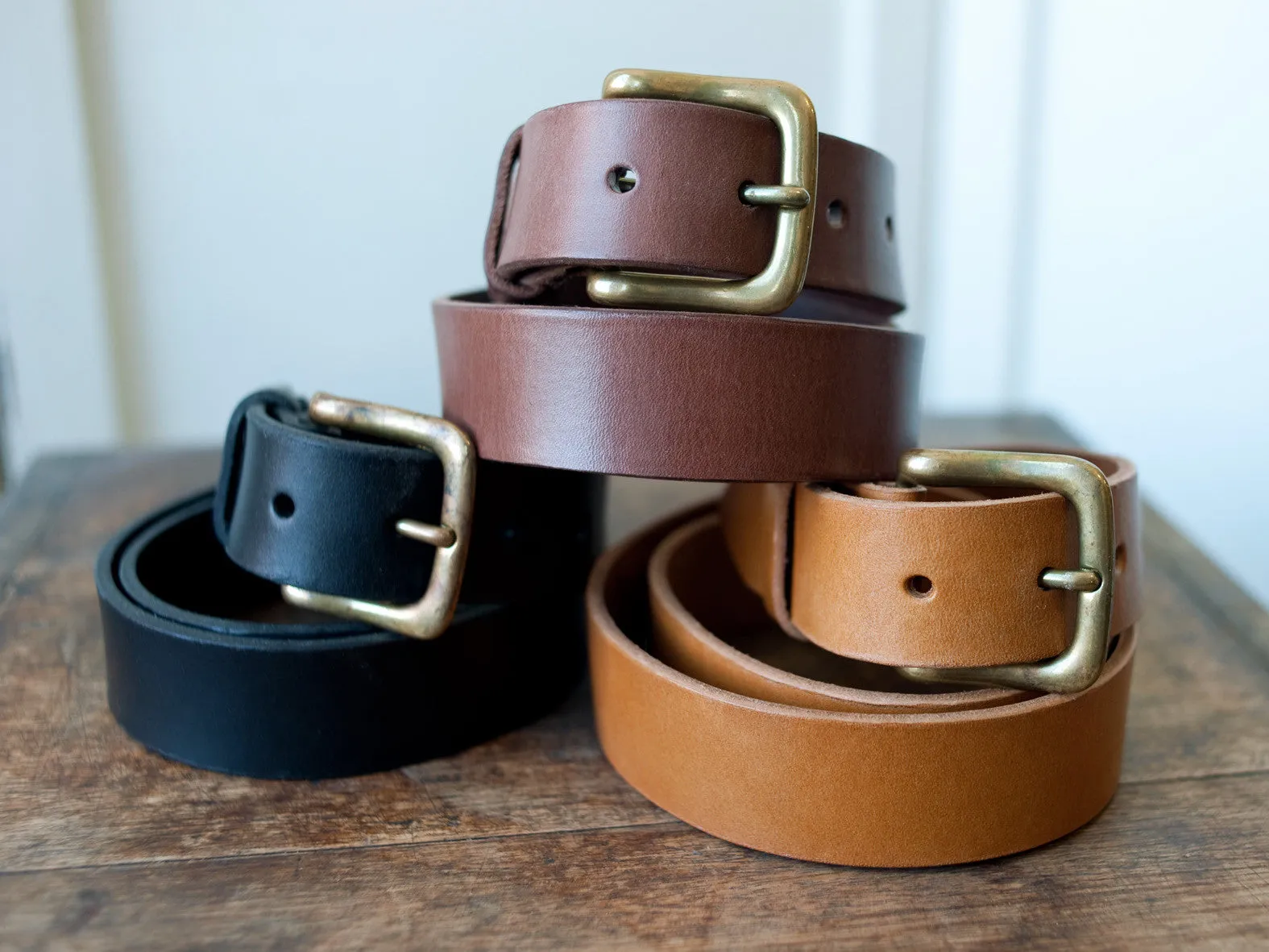 LEATHER BELT - BLACK