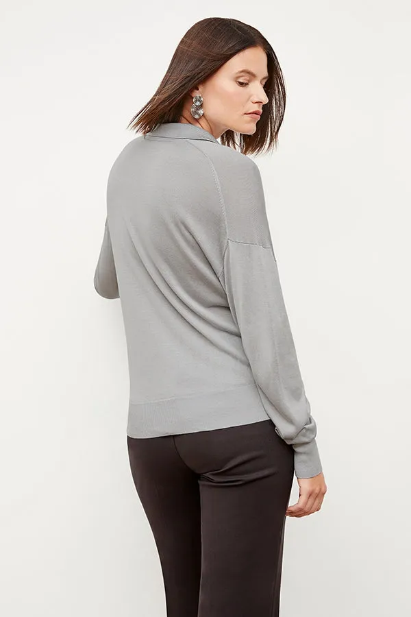 Leo Pullover - Silk Jersey :: Pale Gray