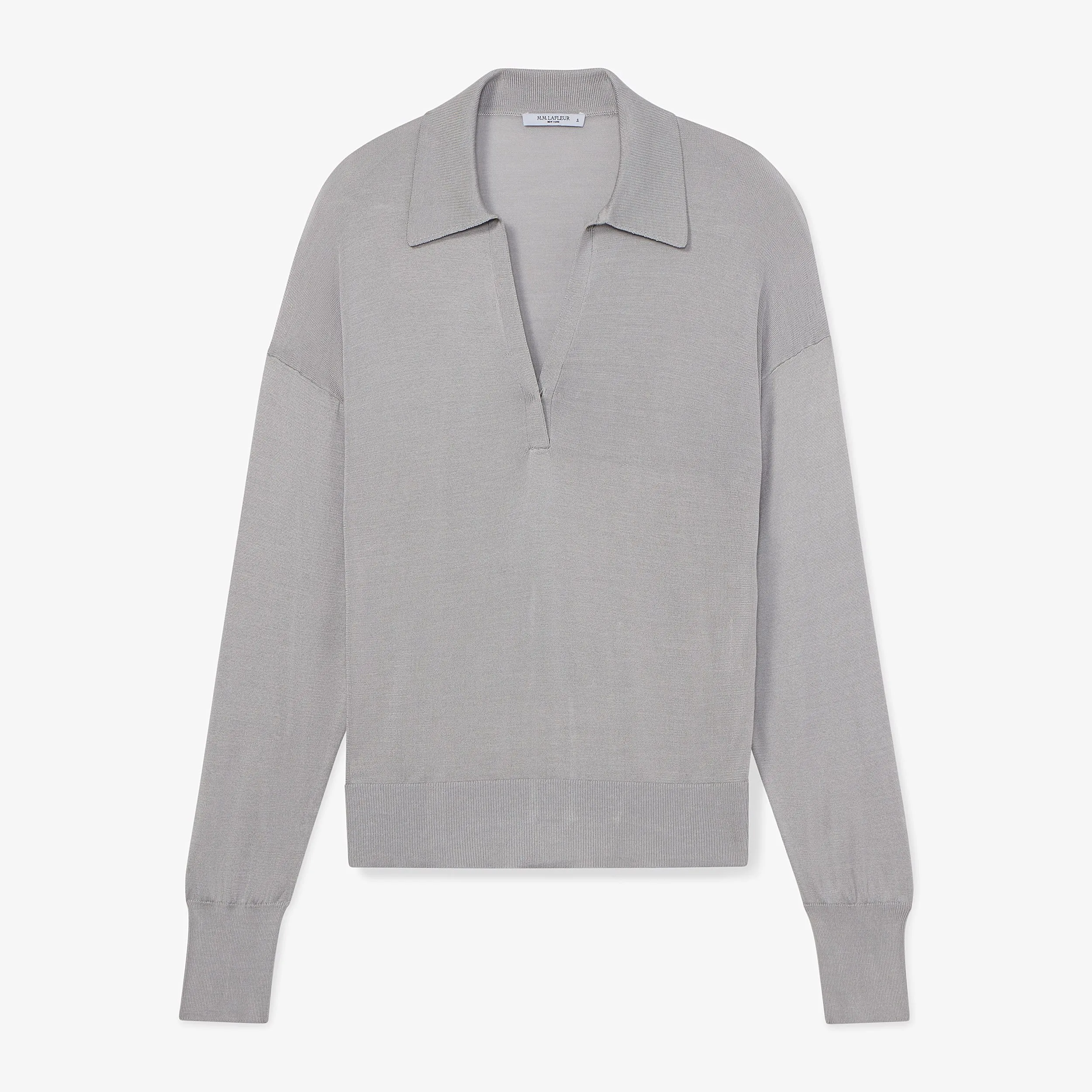 Leo Pullover - Silk Jersey :: Pale Gray