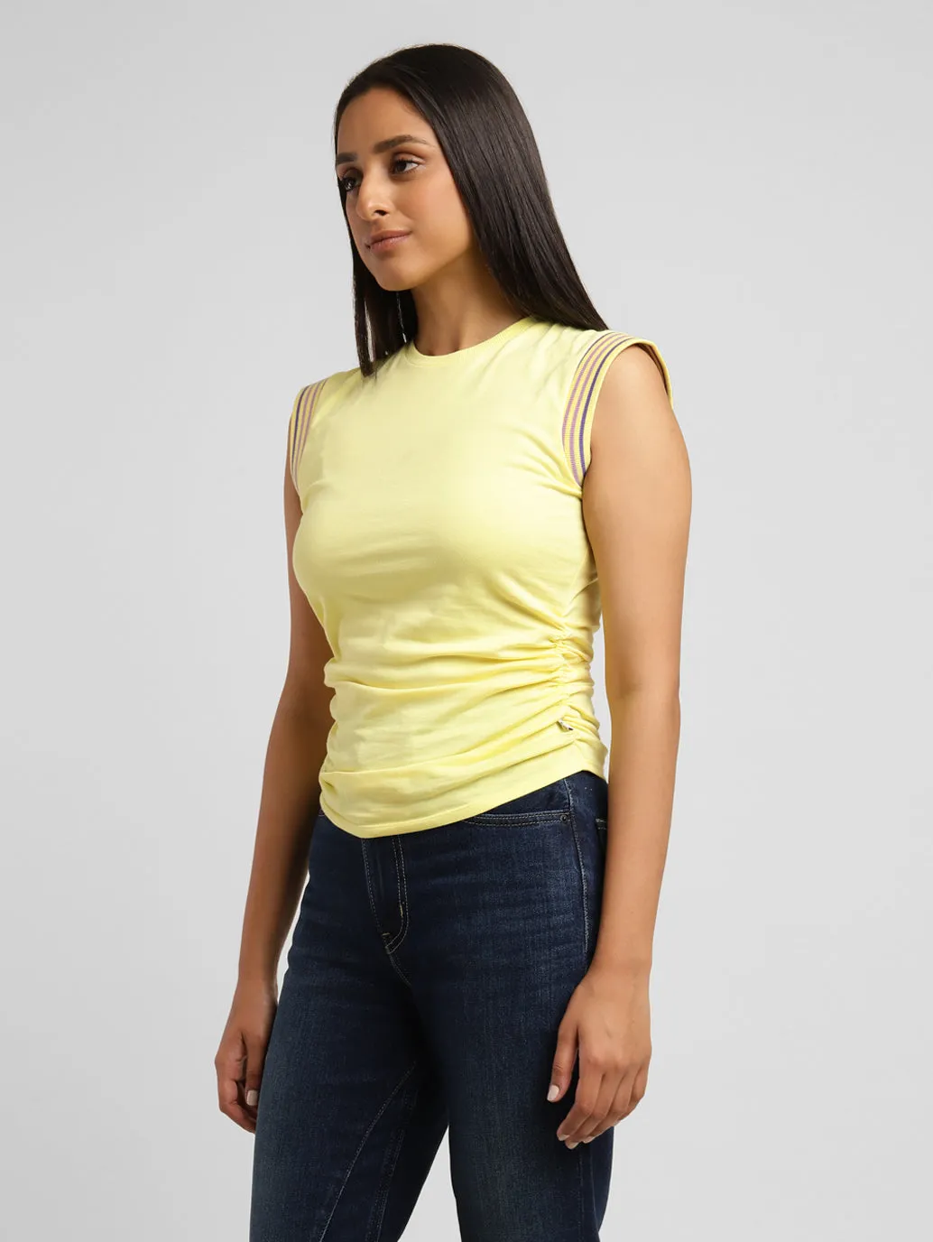 Levi's x Deepika Padukone Solid Round Neck Tops