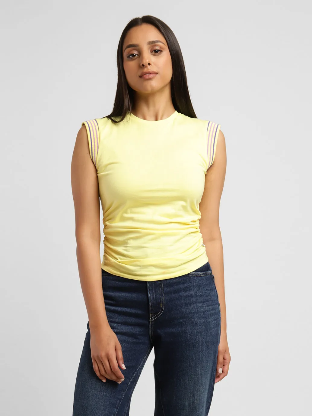 Levi's x Deepika Padukone Solid Round Neck Tops