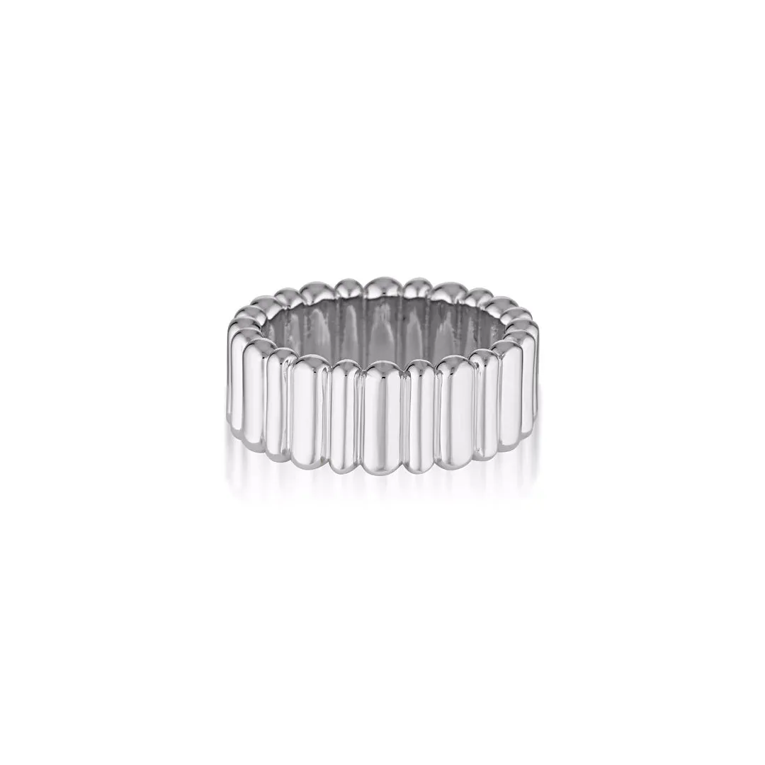 LINDA TAHIJA Linea Ring Medium SILVER