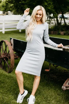 Long Sleeve Everyday Dress: Grey