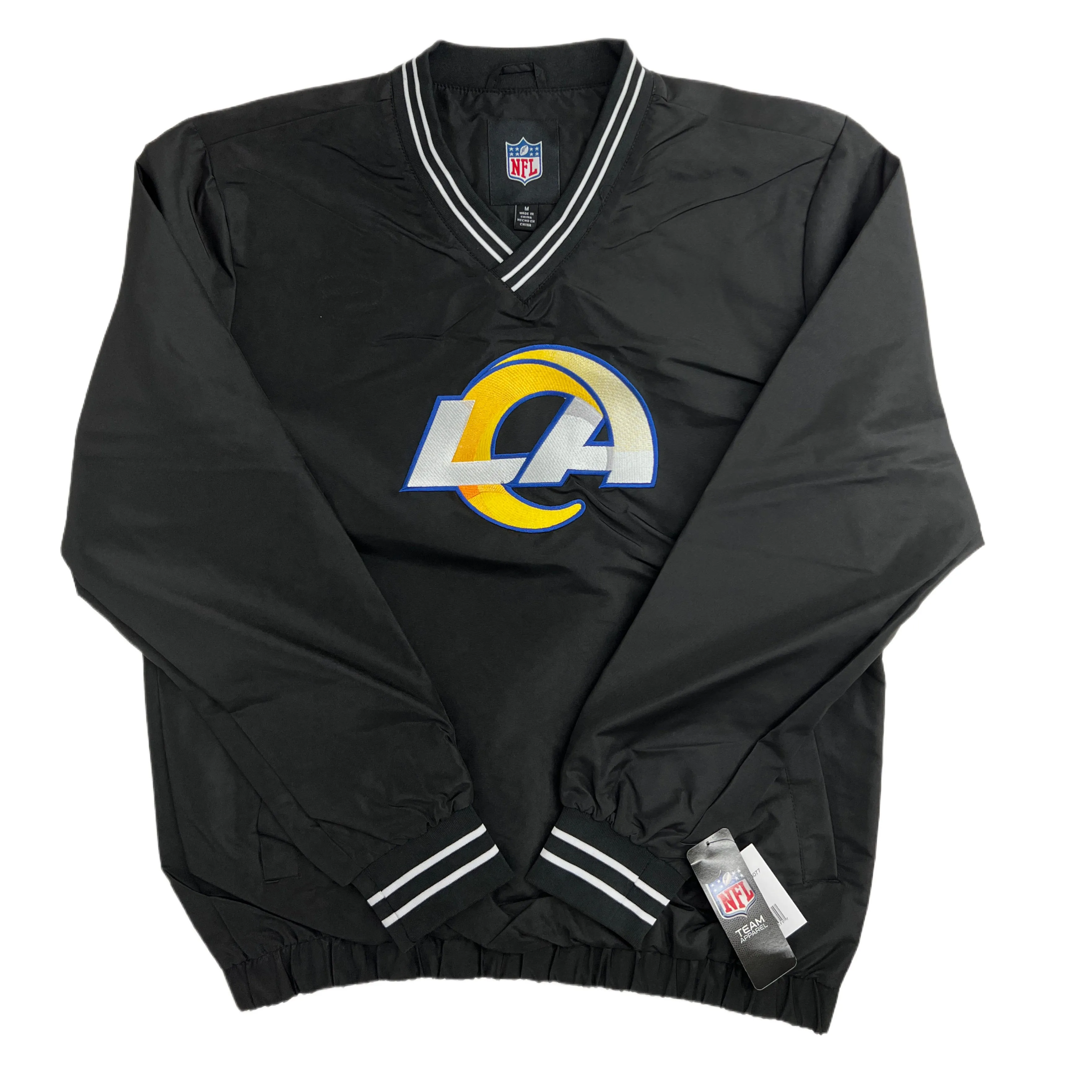 Los Angeles Rams Windbreaker with Pocket - Black