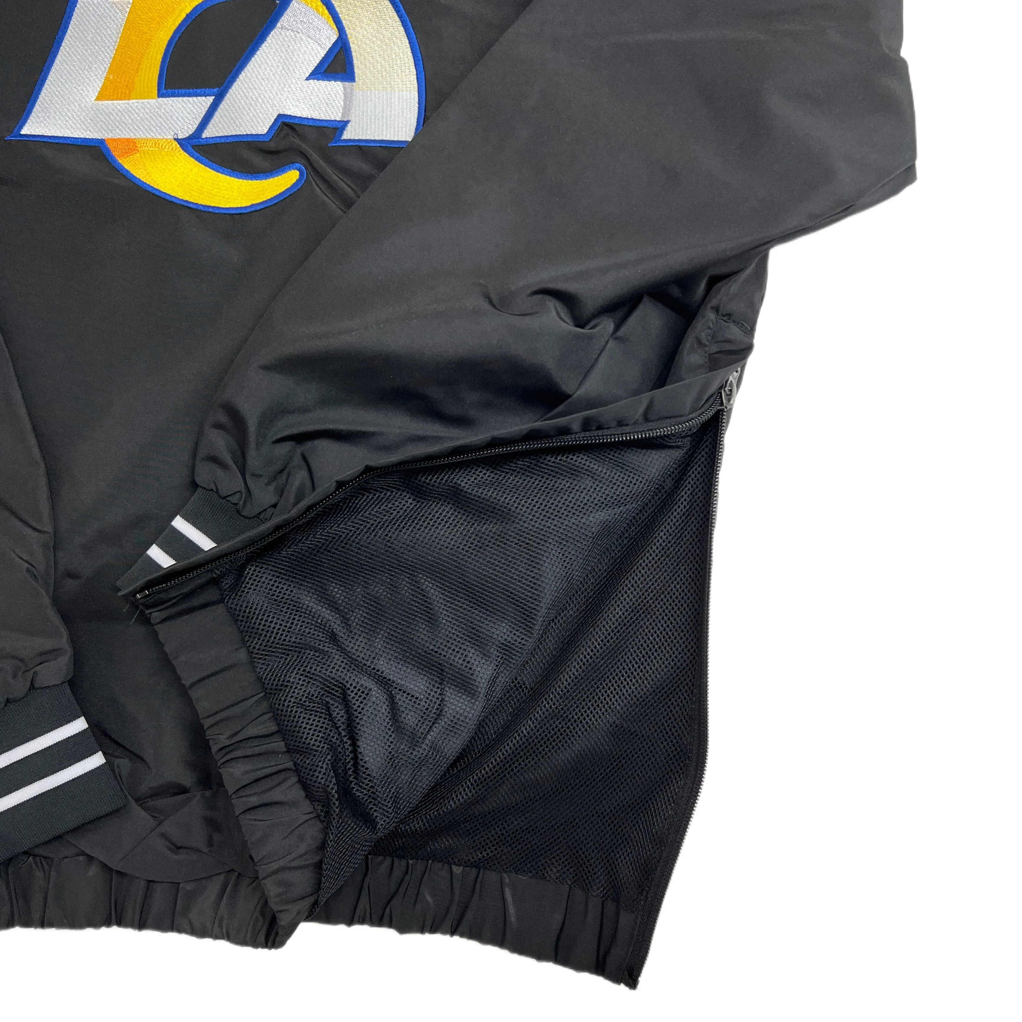 Los Angeles Rams Windbreaker with Pocket - Black