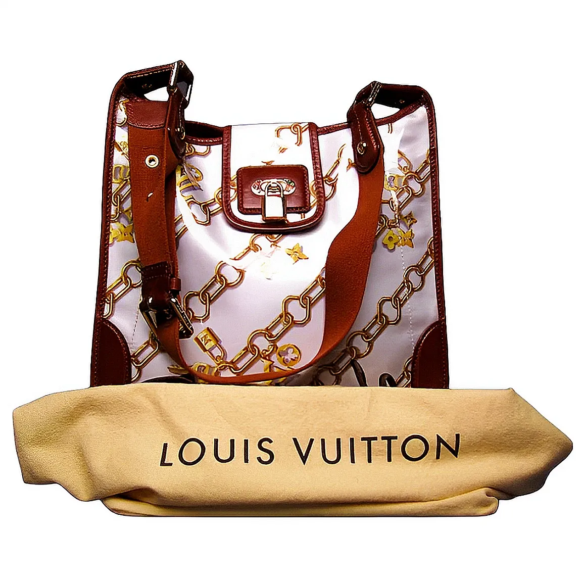 Louis Vuitton White Monogram Charms Musette Shoulder Bag