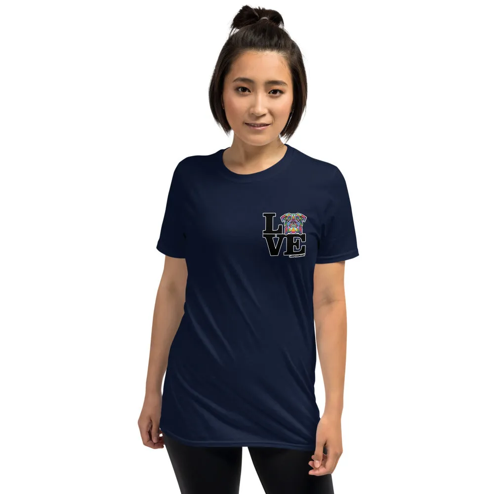 Love Bulldog Polygon Short-Sleeve Unisex T-Shirt