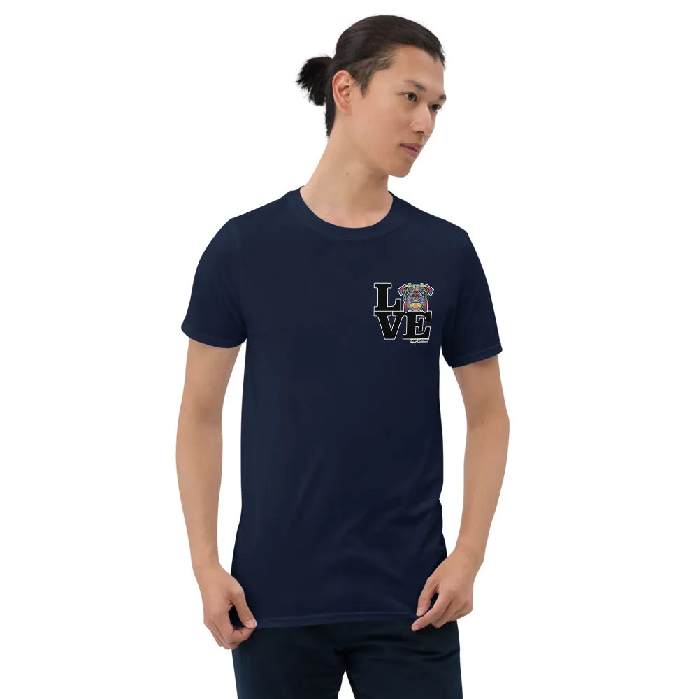 Love Bulldog Polygon Short-Sleeve Unisex T-Shirt