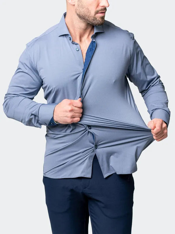 Maceoo Stretch Shirt | Einstein Yoli Blue