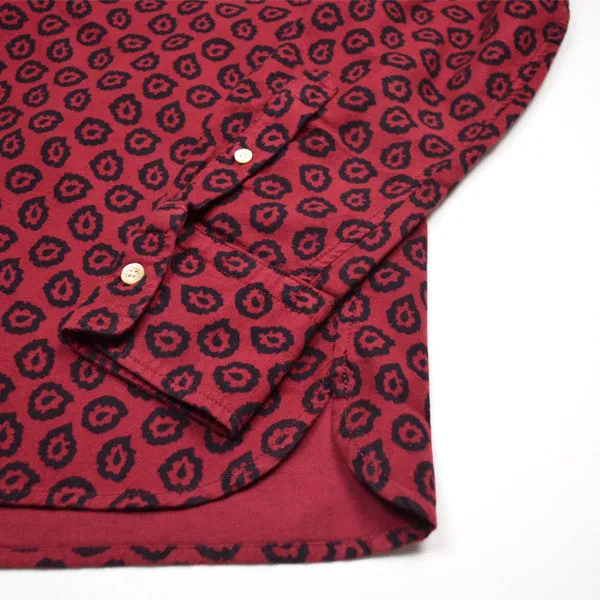 Maison Kitsuné - Classic BD Shirt with Pocket Flying Spark - Burgundy