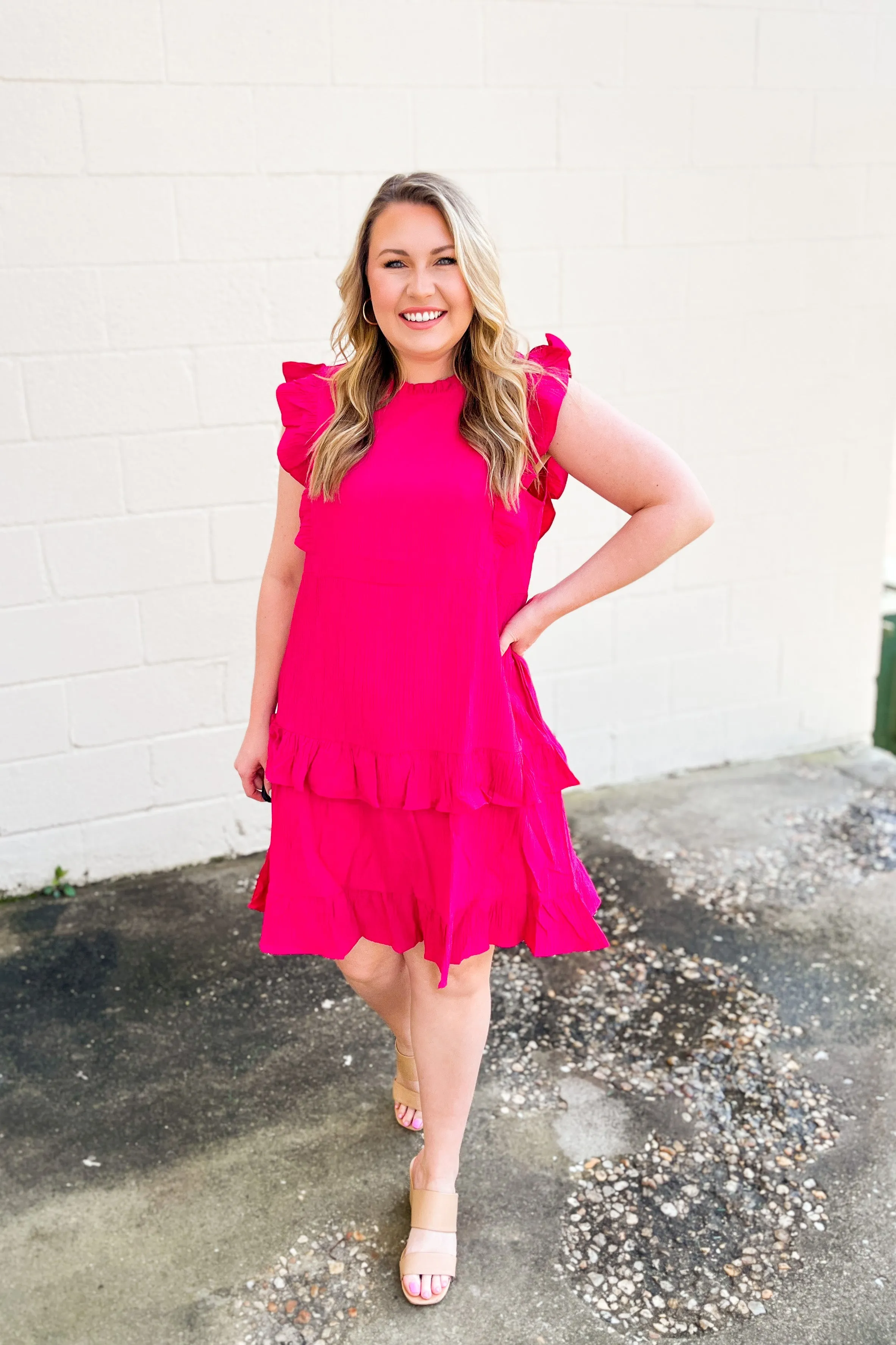 Meet Me For Lunch Dress, Fuchsia