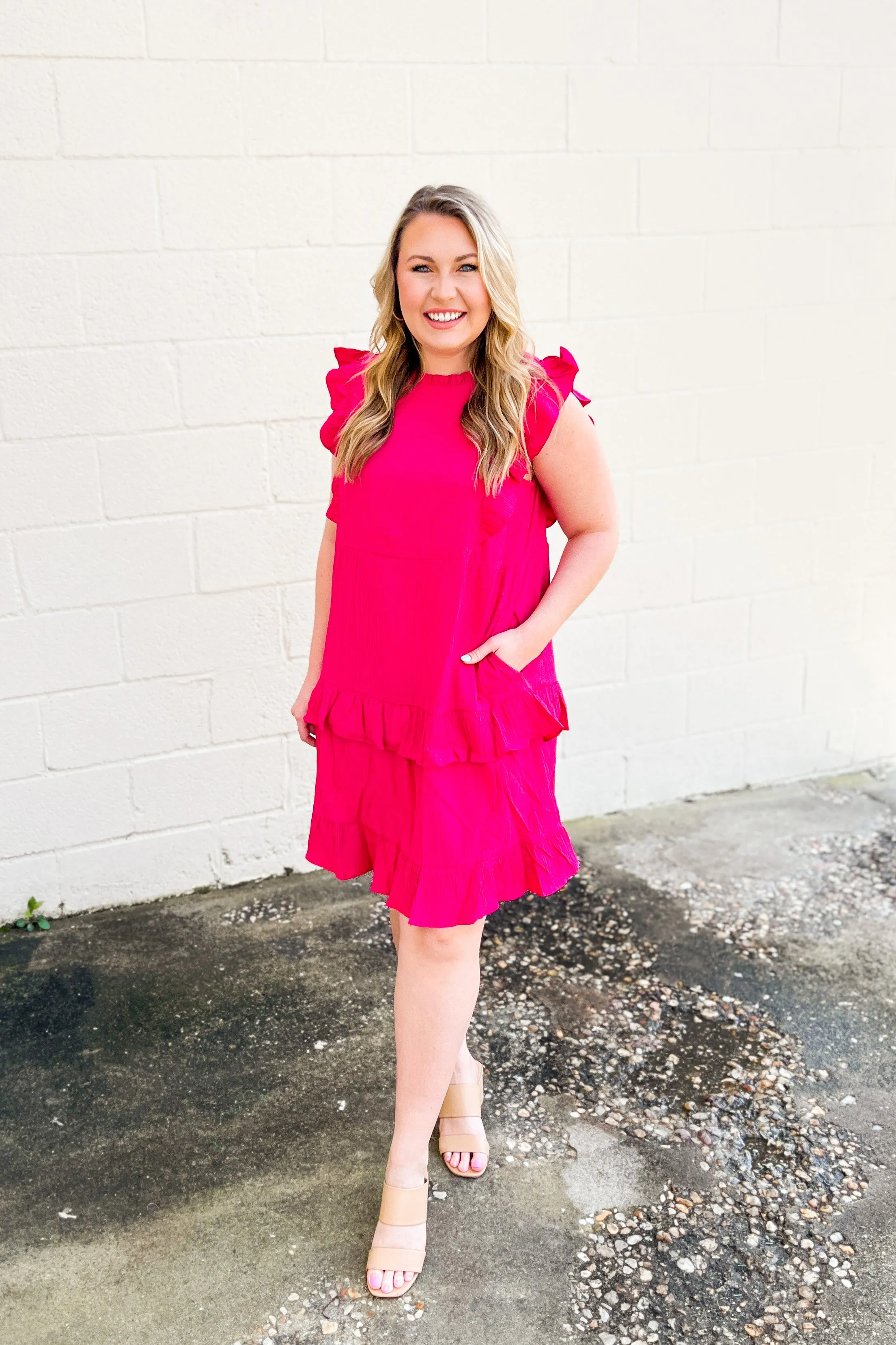 Meet Me For Lunch Dress, Fuchsia