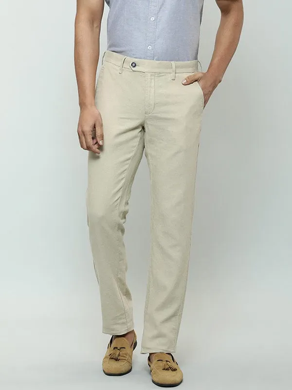 Men Brooklyn Fit Linen Blend Trouser