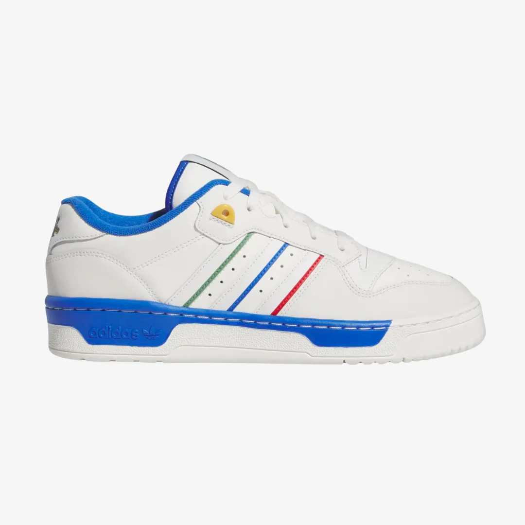 mens adidas rivalry low (white/scarlet/blue)