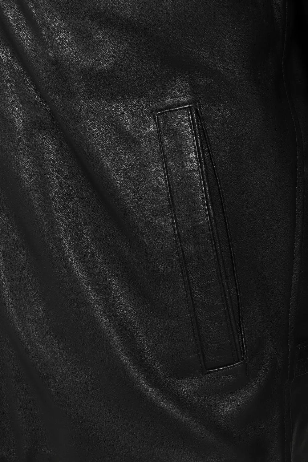 Men's Classic Style Black Leather Jacket for Everyday Wear  - JIMMY