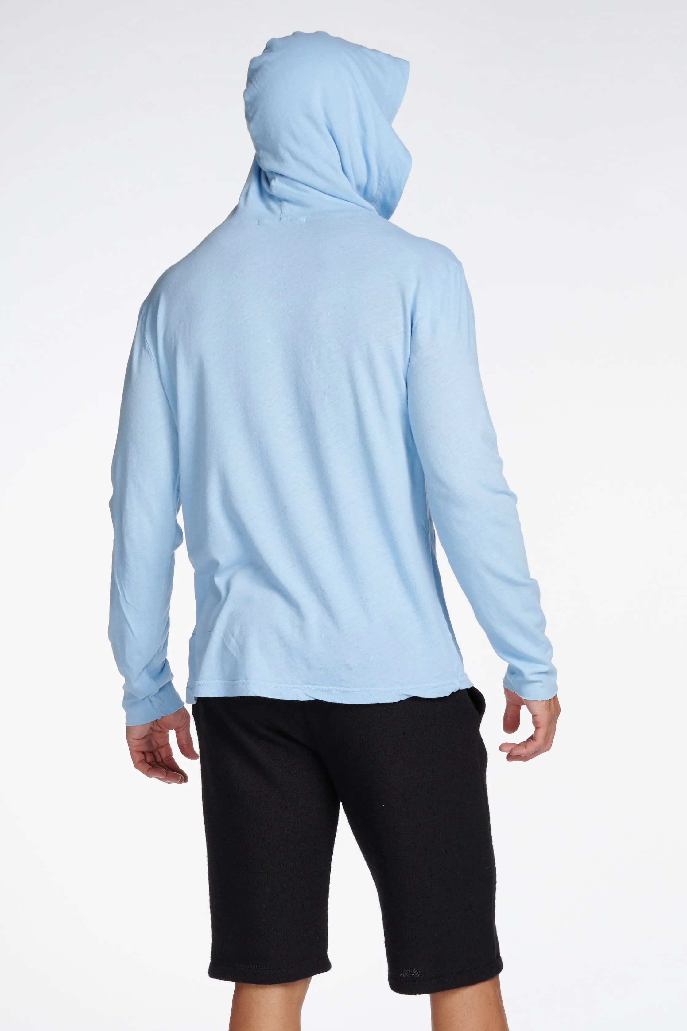 Men's Linen Blend Long Sleeve Hoodie