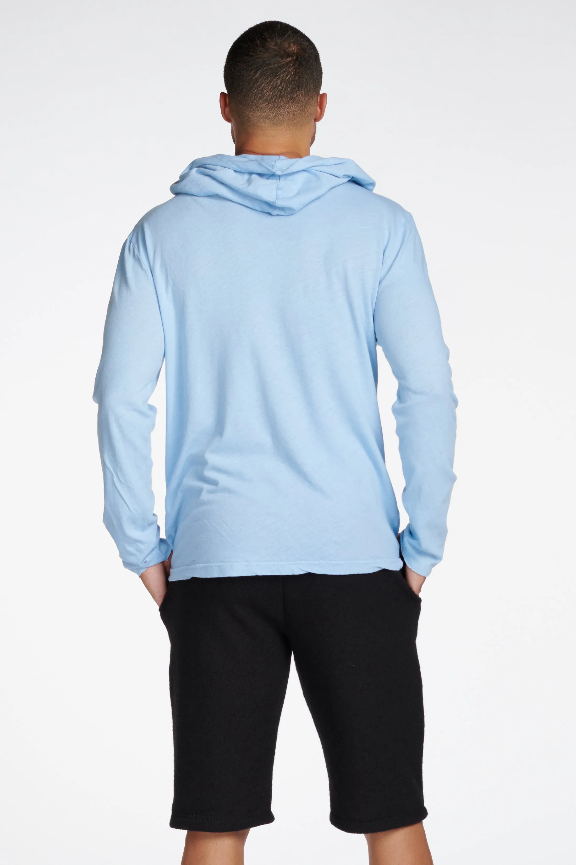 Men's Linen Blend Long Sleeve Hoodie