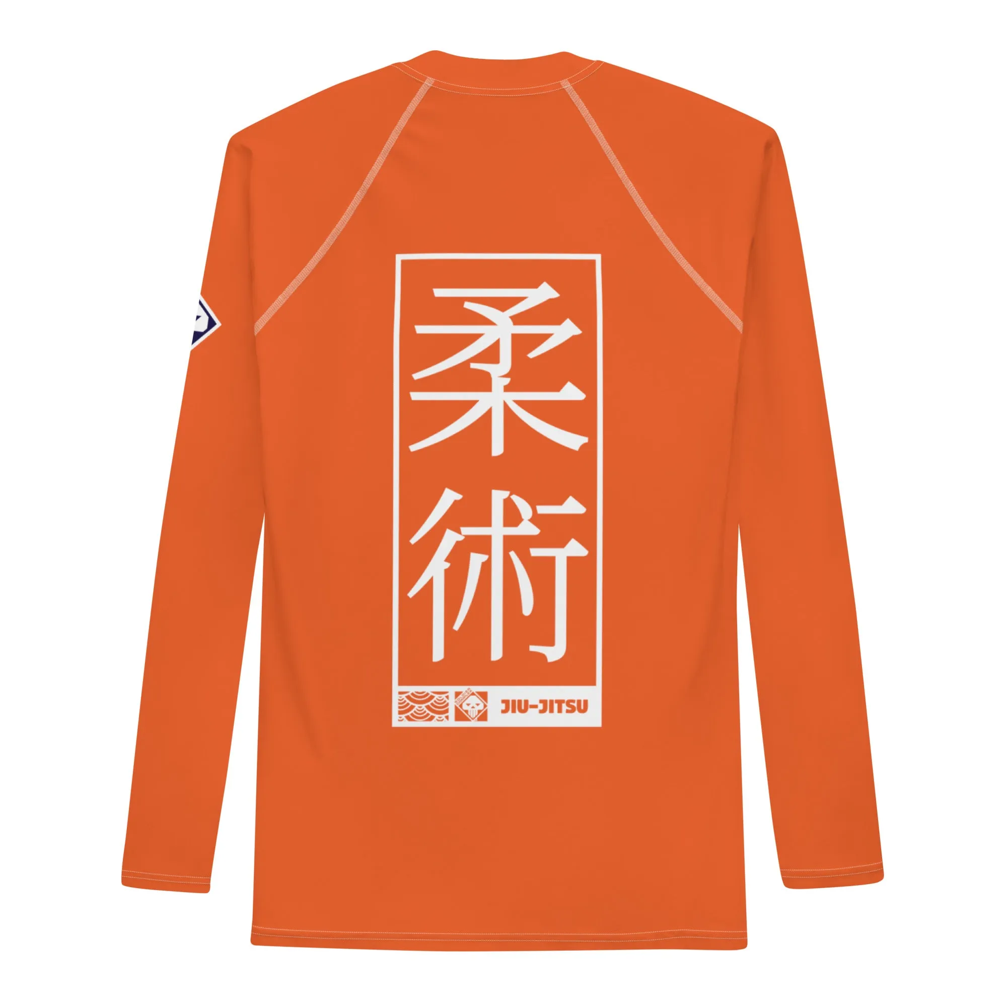 Mens Long Sleeve BJJ Rash Guard - Jiu-Jitsu 015 - Flamingo