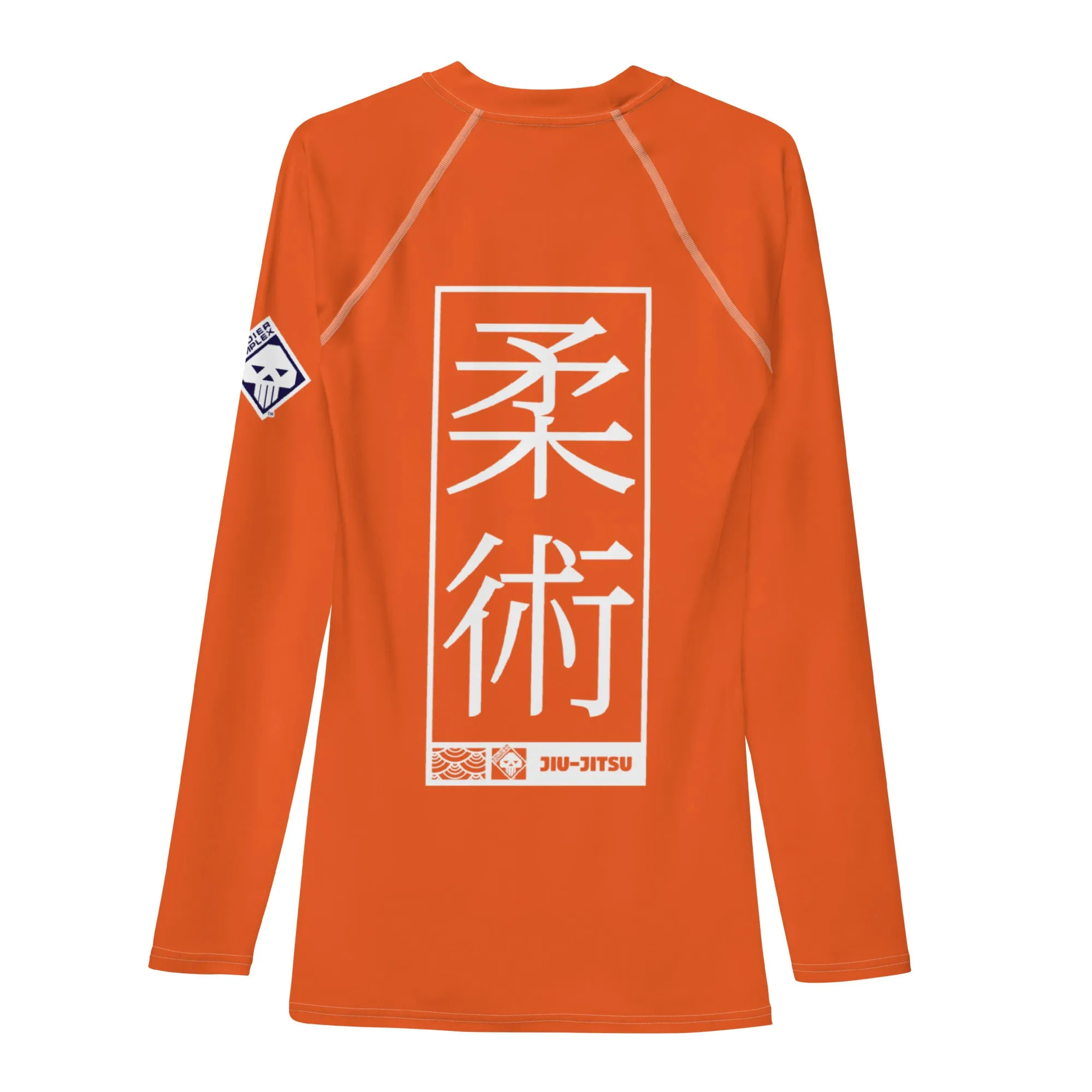 Mens Long Sleeve BJJ Rash Guard - Jiu-Jitsu 015 - Flamingo