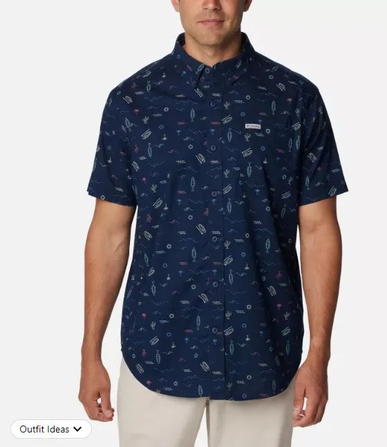 MEN'S RAPID RIVER SHORT SLEEVE SHIRT - COLLEGIATE NAVY EXPLORER