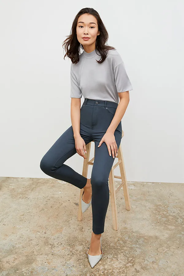 Mia Top - Silk Jersey :: Pale Gray