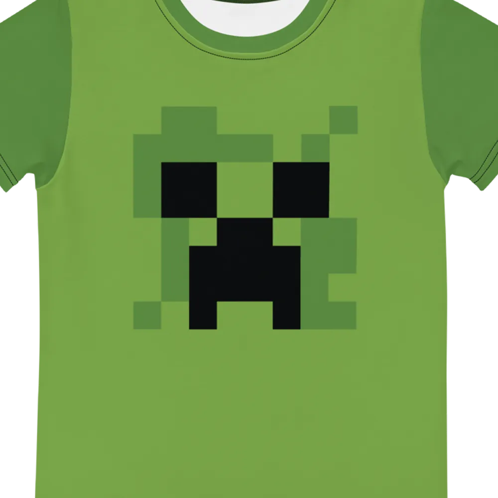 Minecraft Creeper Kids Short Sleeve T-Shirt