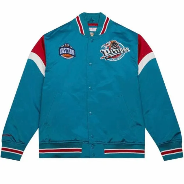 Mitchell & Ness NBA Detroit Pistons Heavyweight Satin Jacket (Teal)