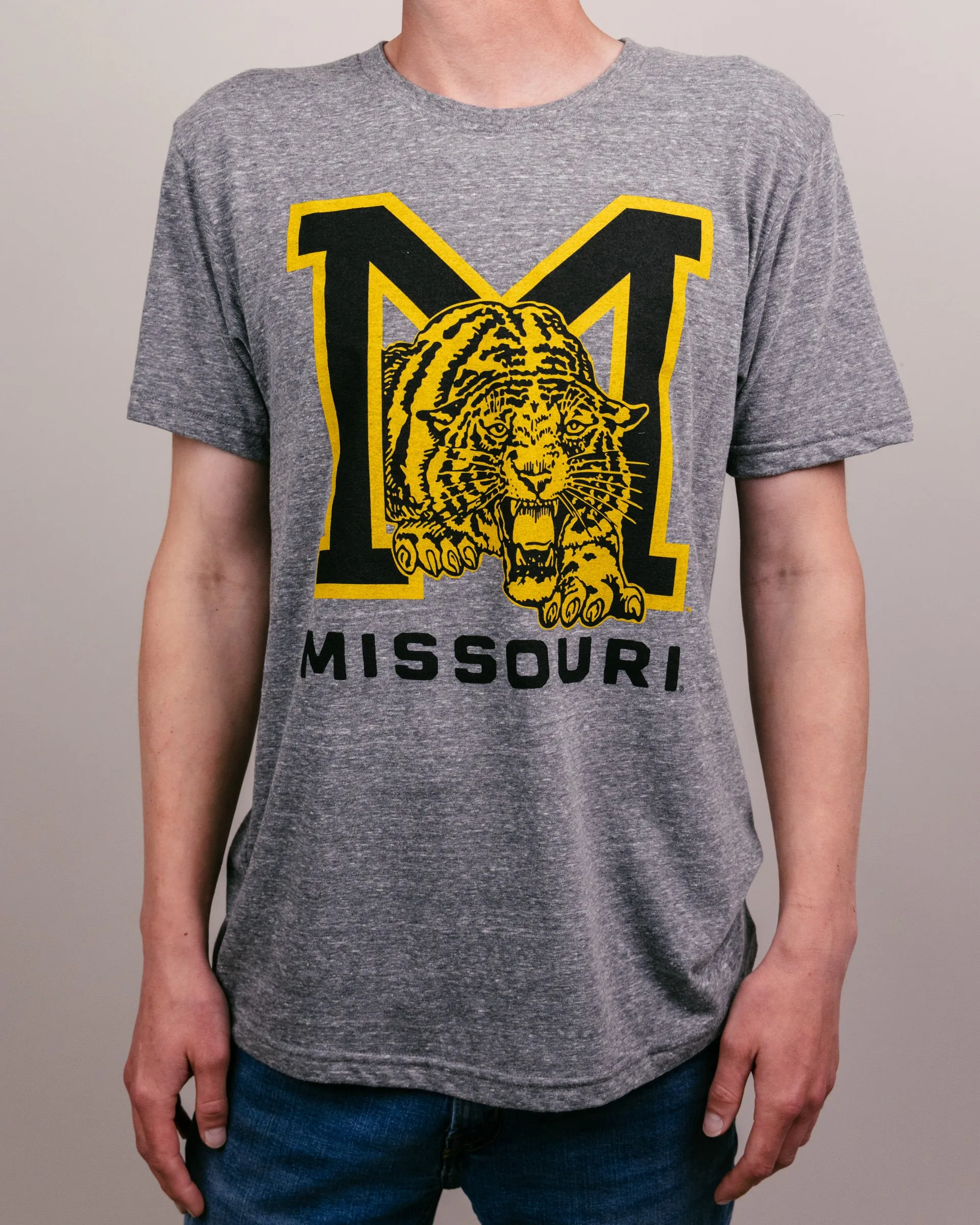 Mizzou Tigers Monogram Grey T-Shirt