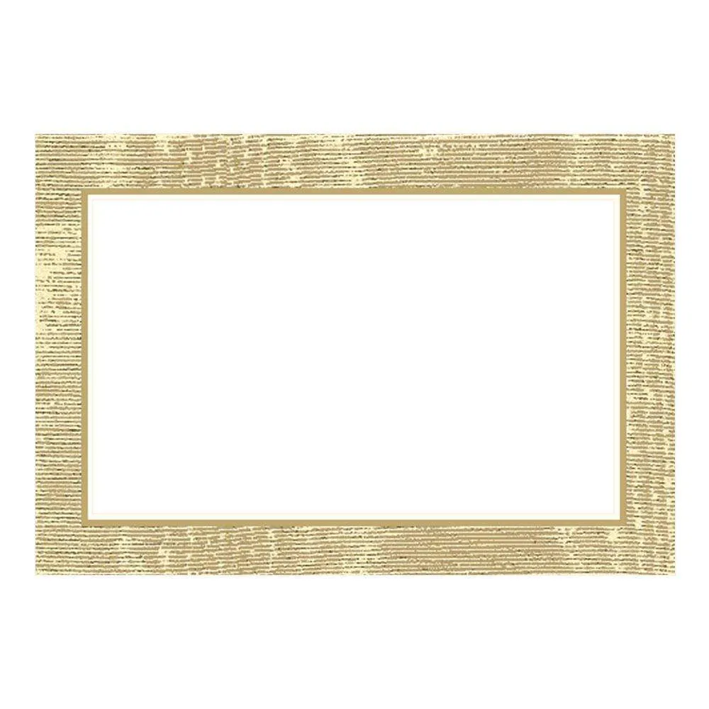 Moiré Place Cards in Gold - 10 Per Package