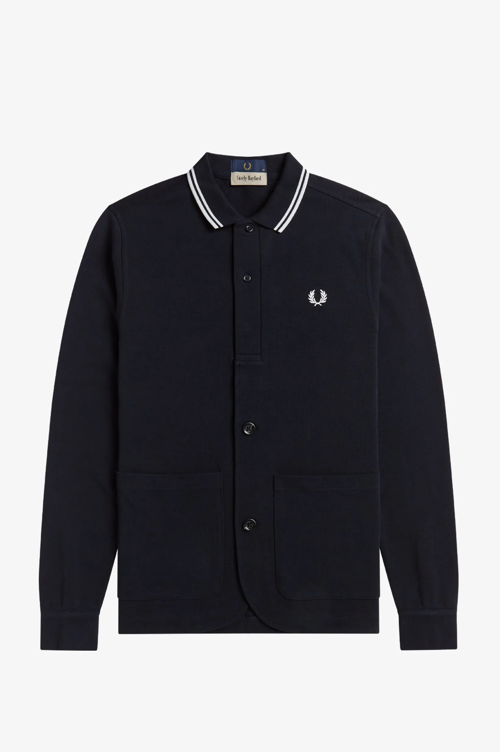 NAVY LONG SLEVE POLO SHIRT JACKET