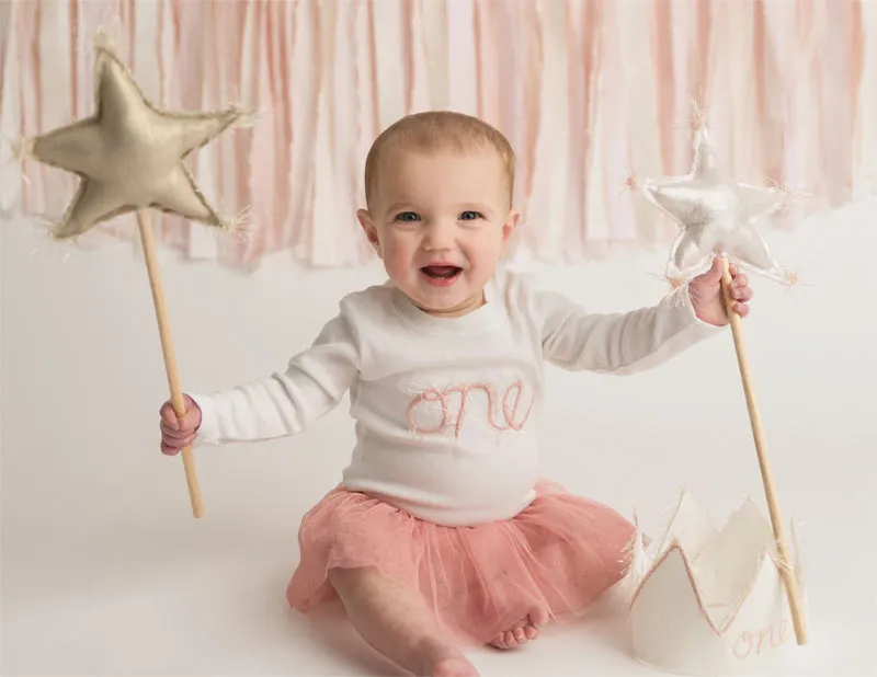 oh baby! Metallic Linen Star Wand - Gold