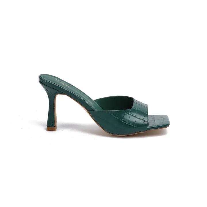 Open Toe Textured Mule HL 129