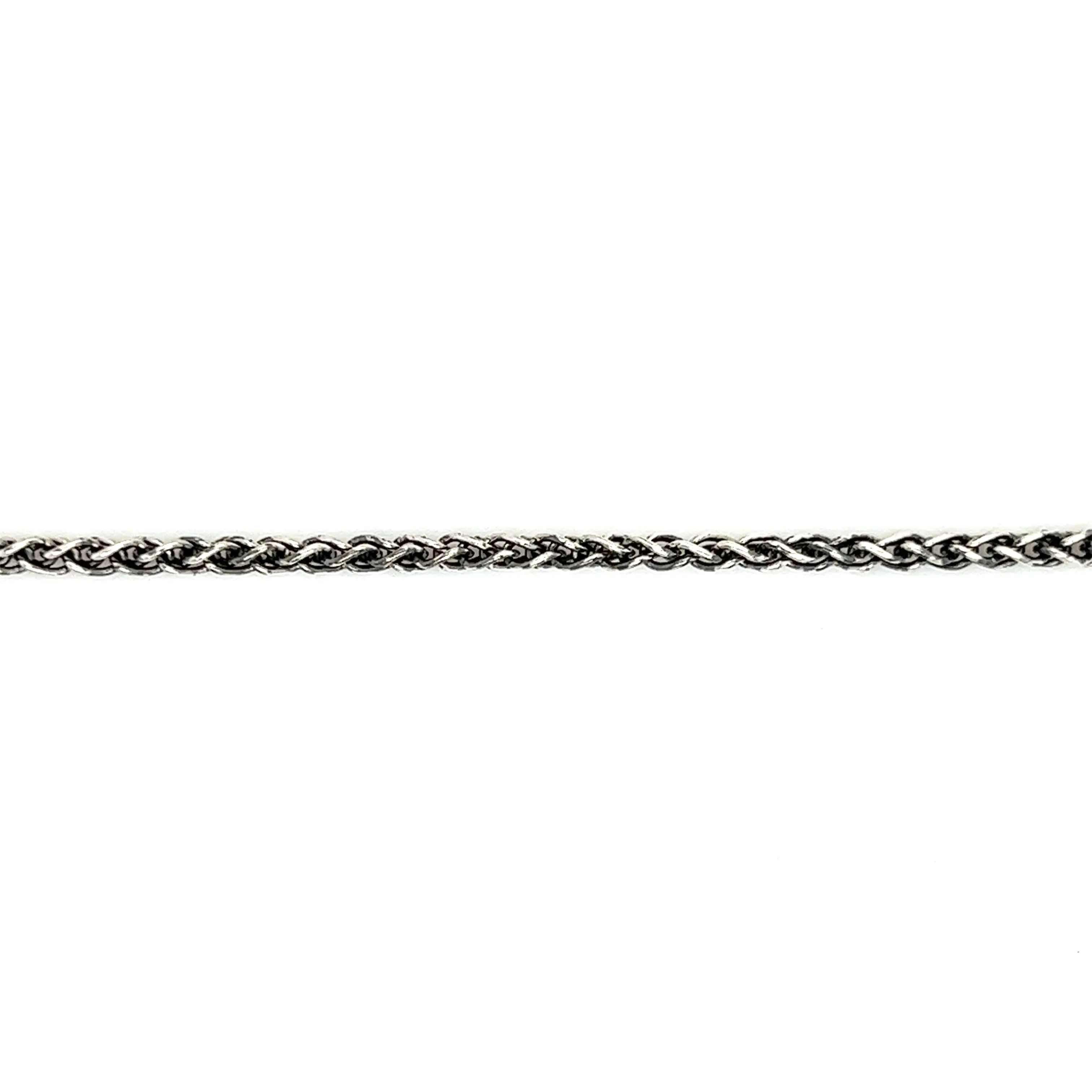 Oxidized Wheat Chain 2.25mm with 20in of Length in Sterling Silver