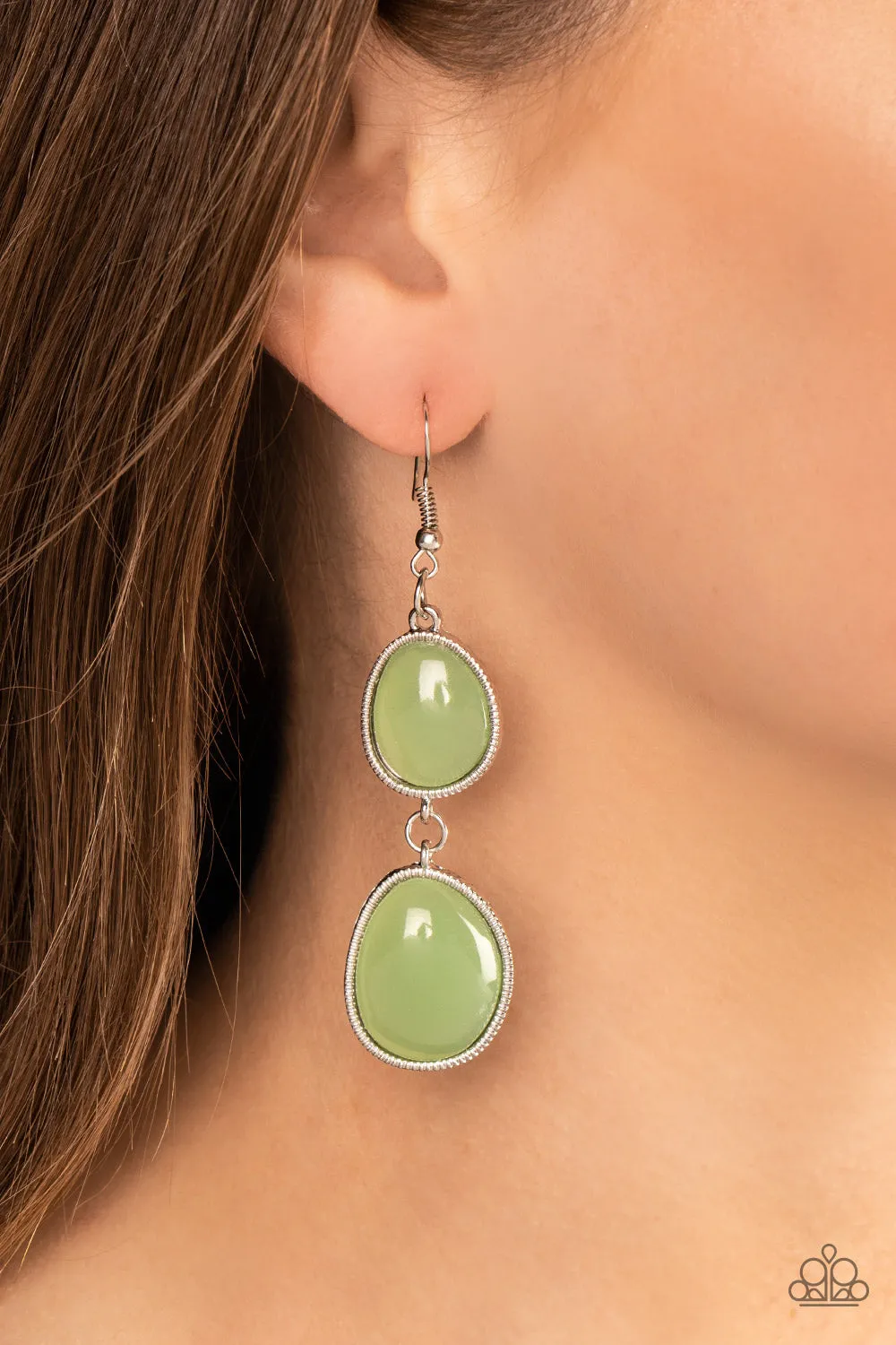 Paparazzi Mediterranean Myth - Green Earrings