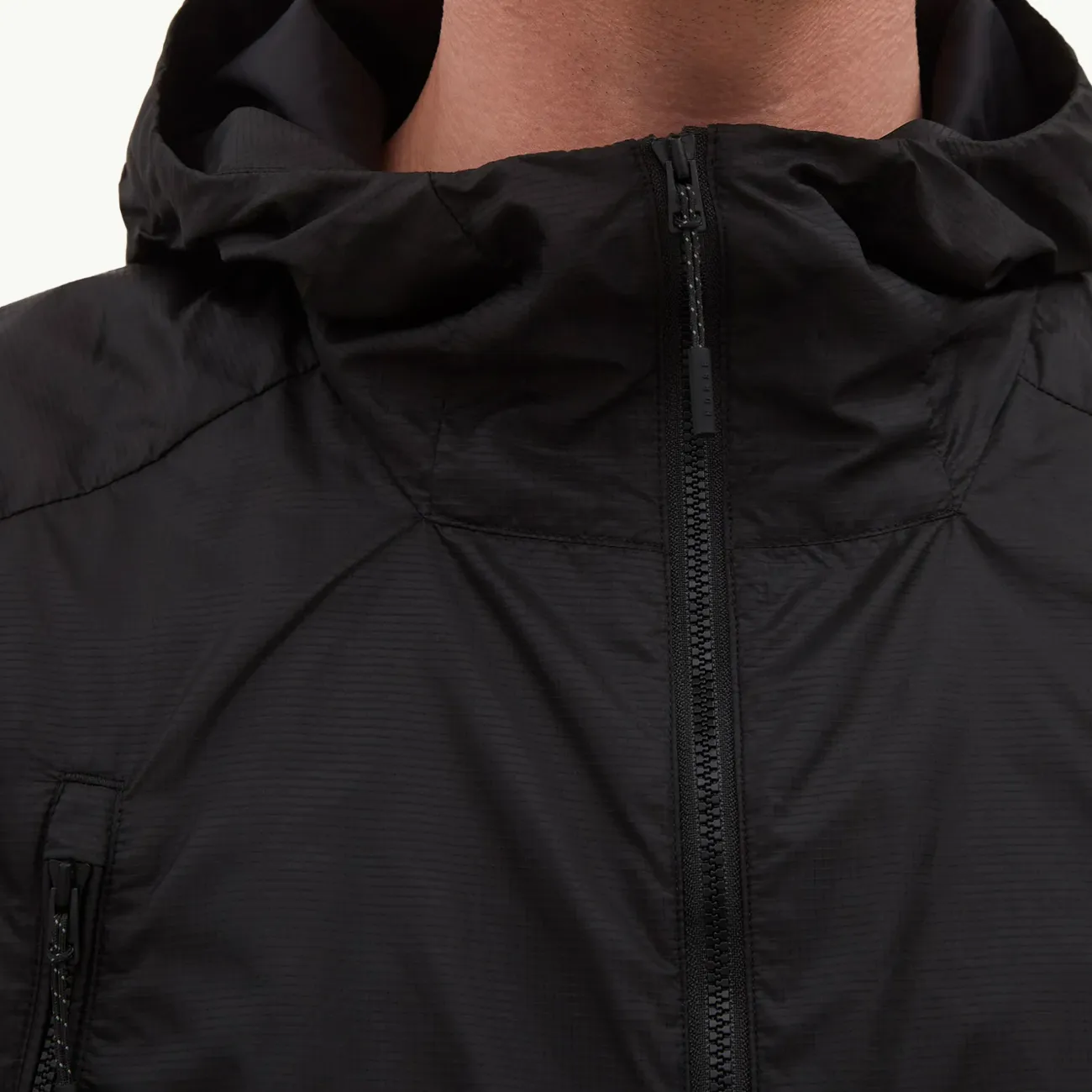 Pasmo Hooded Windbreaker Jacket - Black