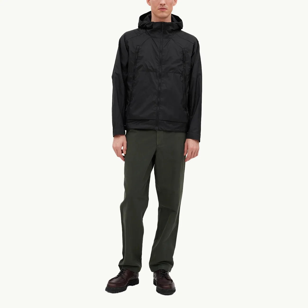 Pasmo Hooded Windbreaker Jacket - Black