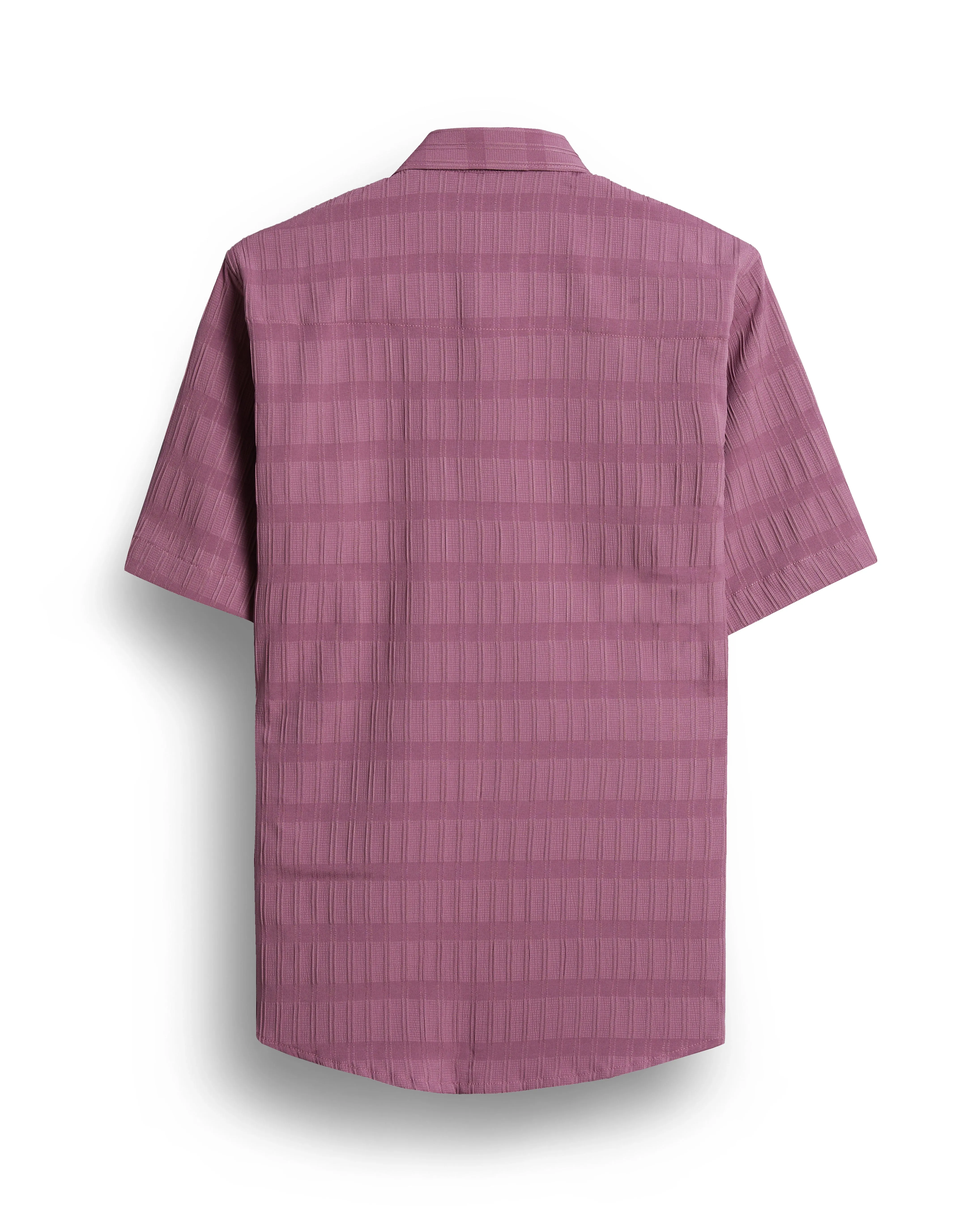 Pastel pink structered line shirt for men