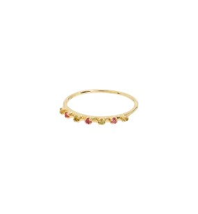 Pastel Rainbow Ring 14K