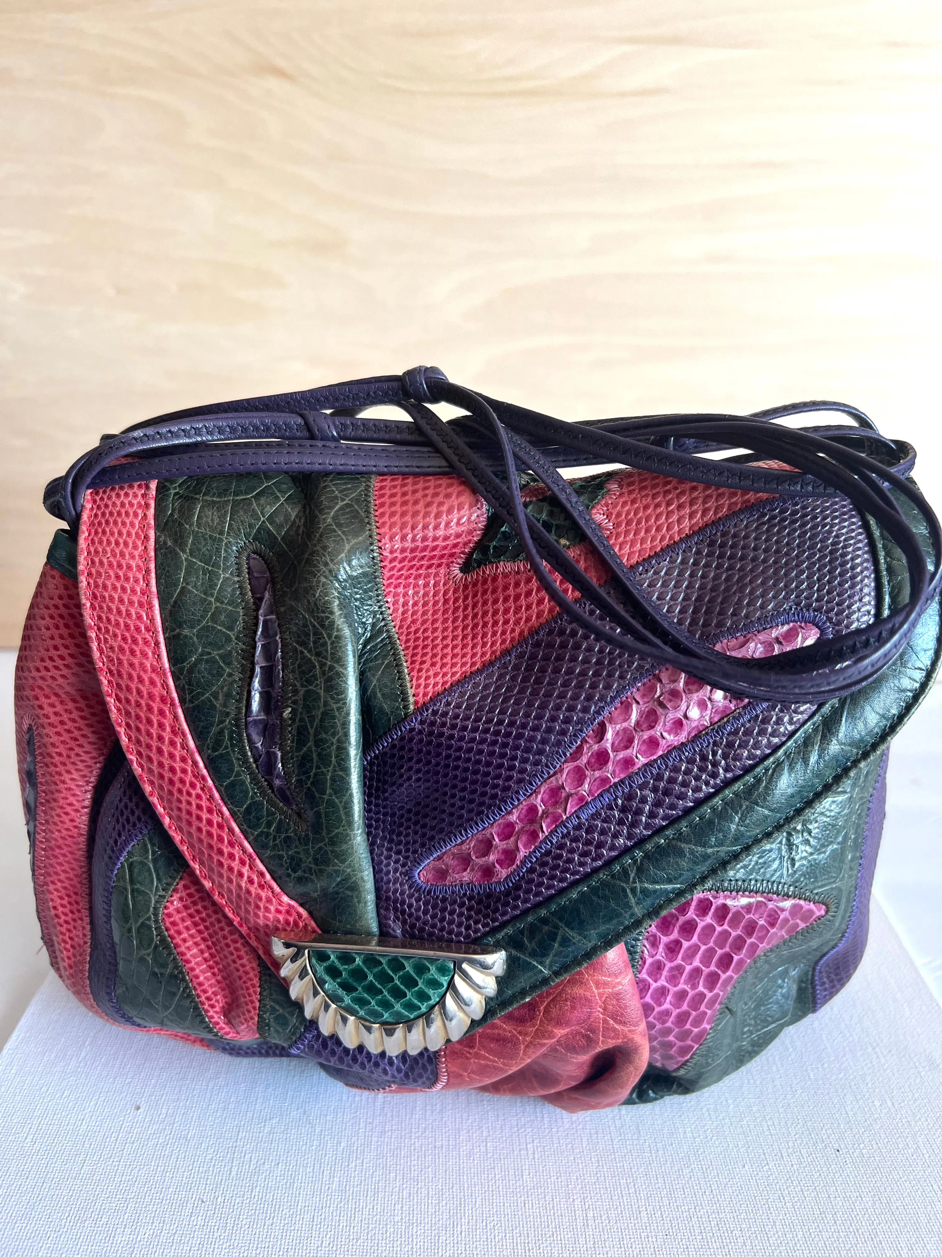 Pink & Green Vintage Sharif Handbag