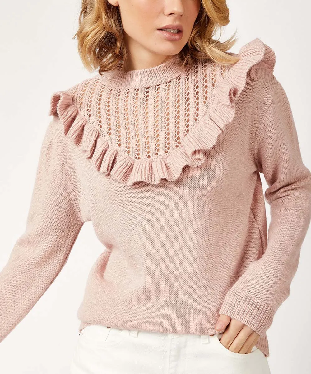 Pink Knit Sweater | Bella Chic