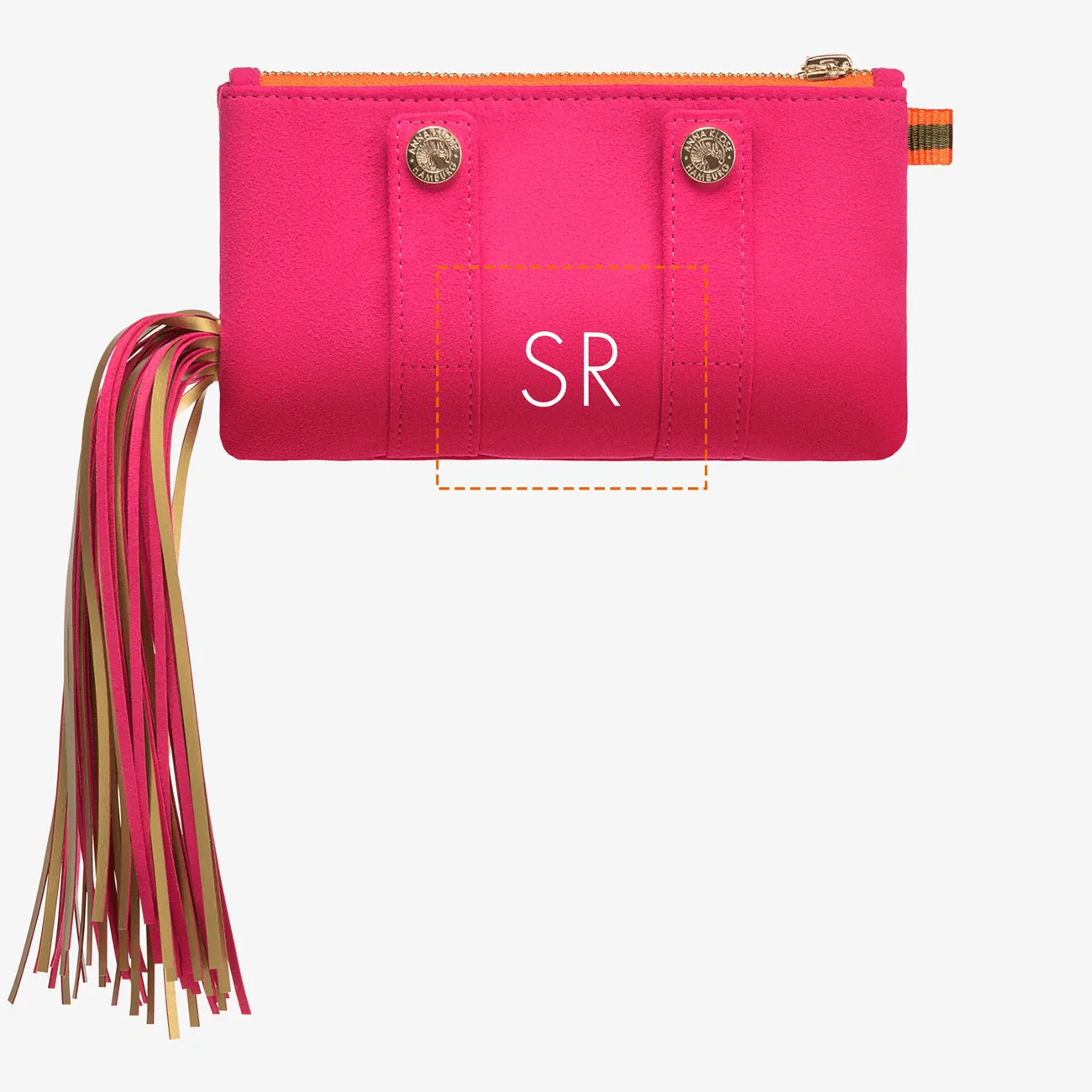 Ponytail Beltbag "Miami Pink" with golden print