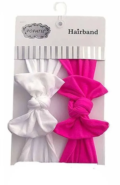 Popatu Baby Girls 2-Piece Elastic Headband Set