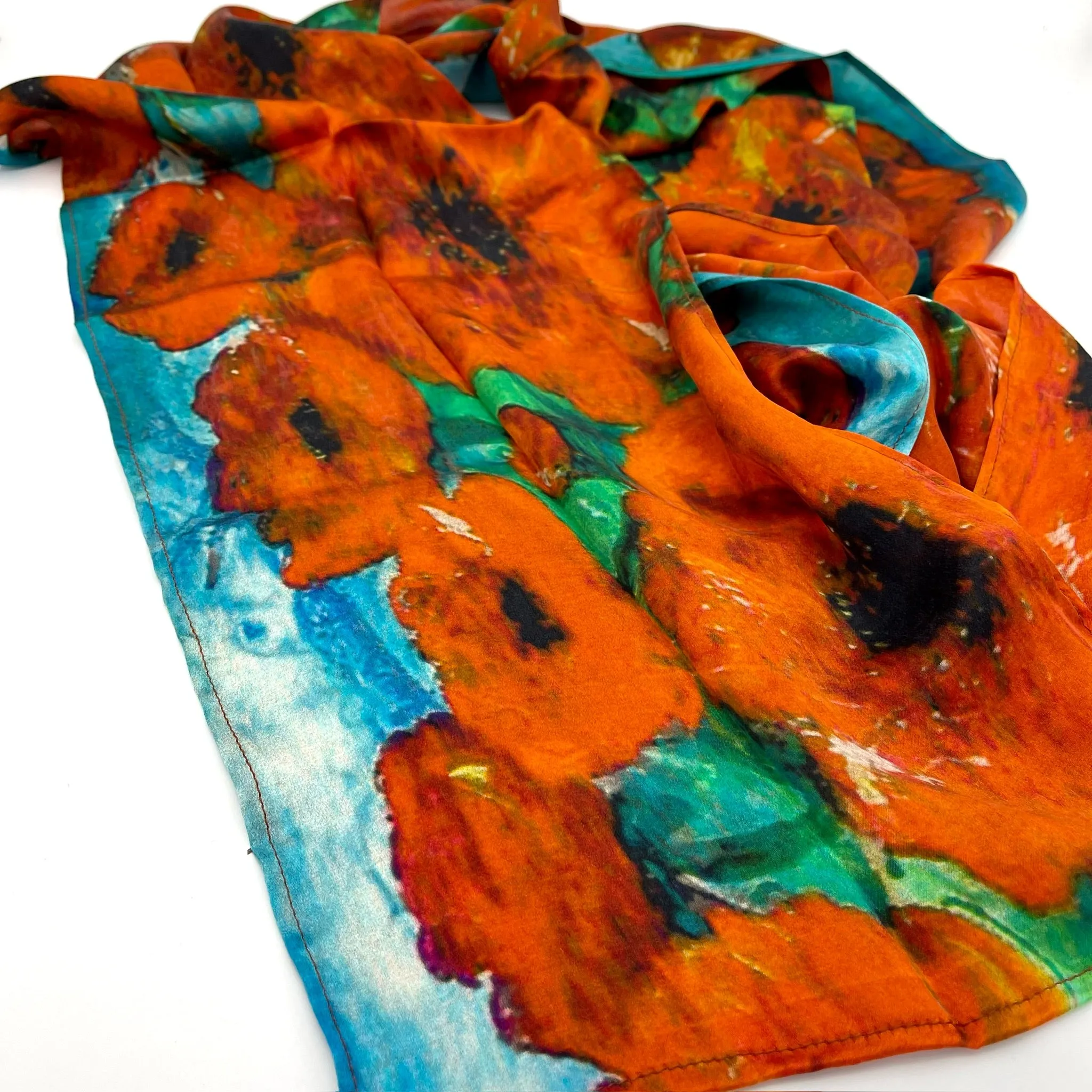 Poppy Love Silk Scarf